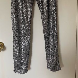 Sequins silver/grey leggings for parties